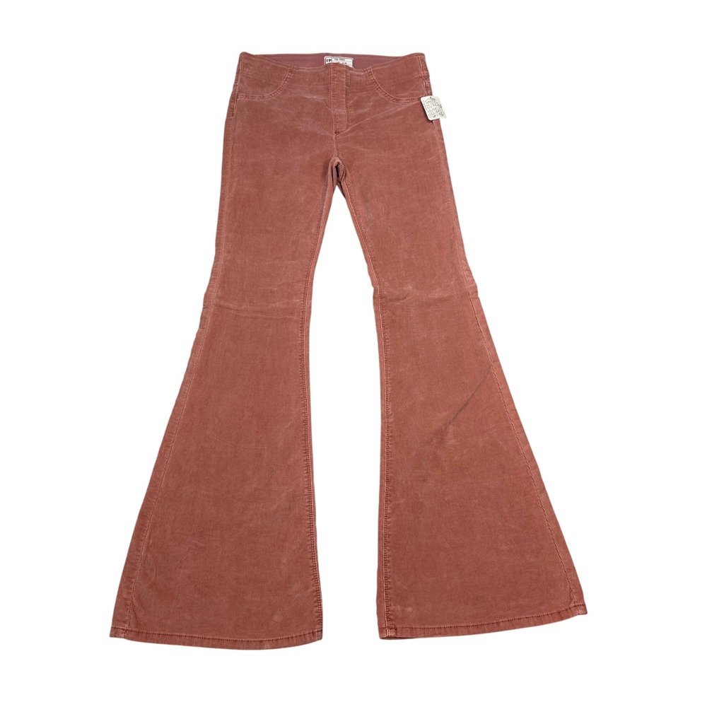 Free People Mauve Pink Corduroy Pull On Flare Pants Size 29 OB475769 Bell Bottom
